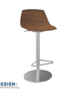 Lapalma Miunn - Ronde voetplaat - Frame Mat Chrome - Houten Zitting