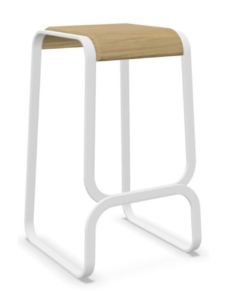 Lapalma Continuum - Wit Gepoedercoat Frame - Blank Eiken Zitting