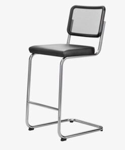 Thonet S32 SPVNH - Beuken Gebeitst - Zitting Leder - Rugleuning Kunststof Netwave