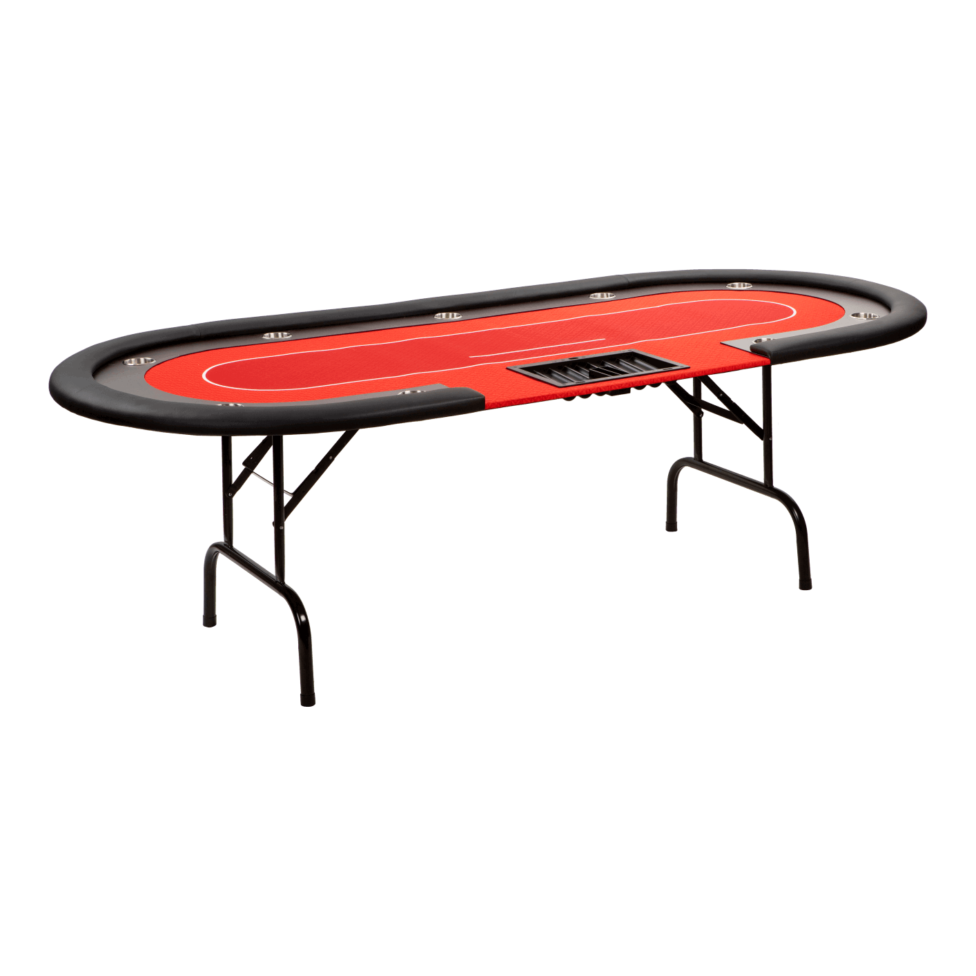Poker table - foldable - red cashgame