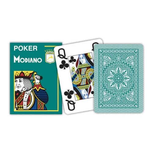 Modiano poker speelkaarten groen 4 index