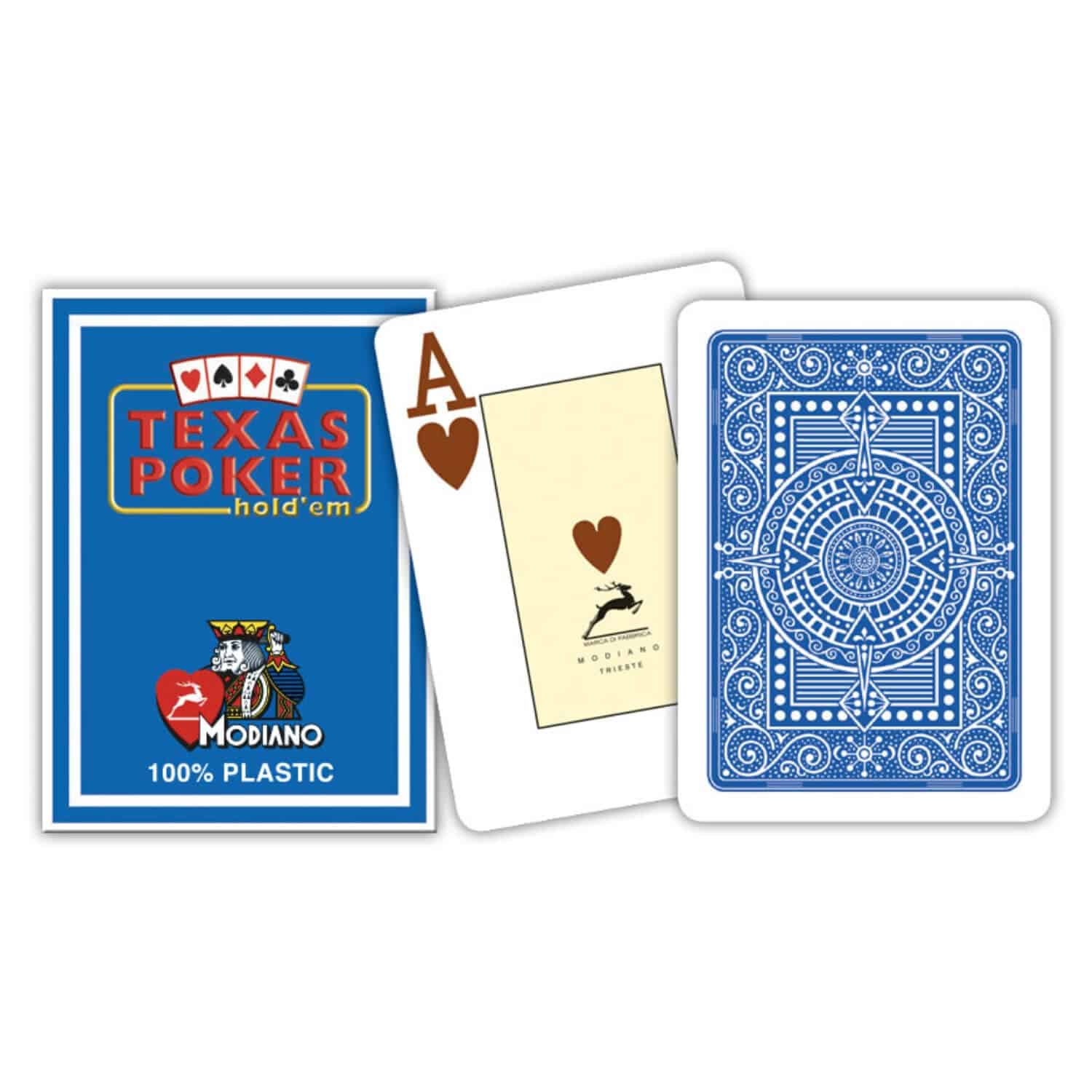 Poker cards - Modiano - 2 index blau