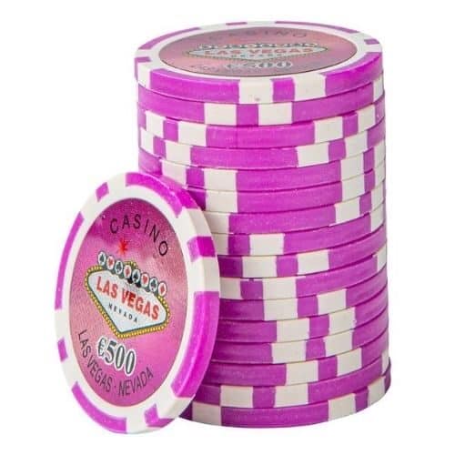 Poker Chips Las Vegas Cashgame €500 Clay