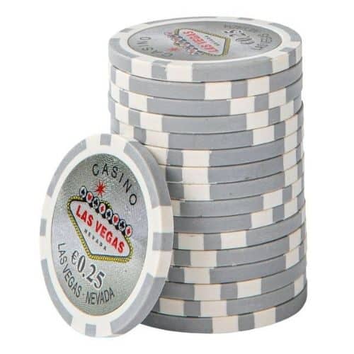 Poker Chips Las Vegas Cashgame €0,25 Clay