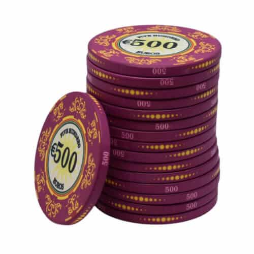 Poker Chips Macau Deluxe Cashgame €500 Keramisch