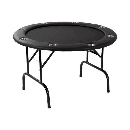Pokertafel - inklapbaar - zwart rond