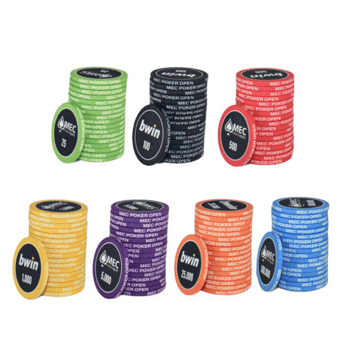 Poker chips - ceramic - MEC Poker Open