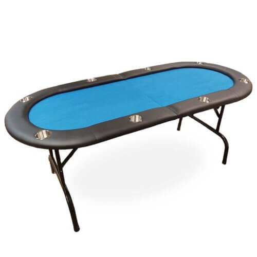 Poker table - foldable - blue