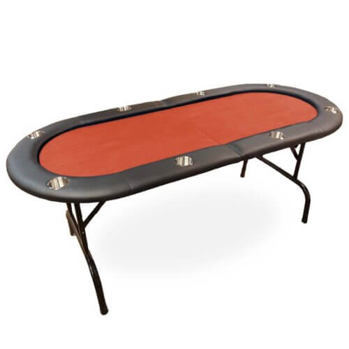 Poker table - foldable - red