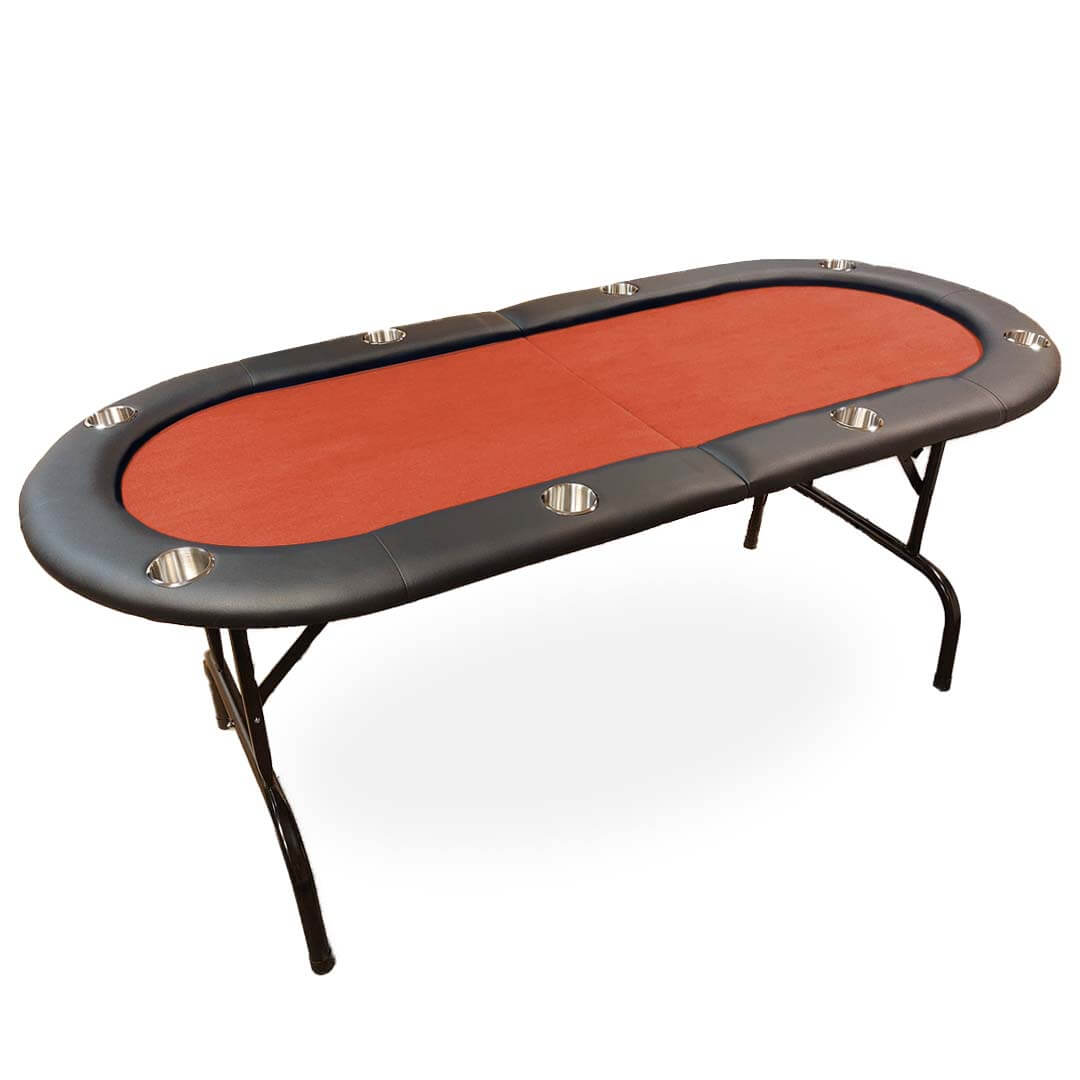 Poker table - foldable - red