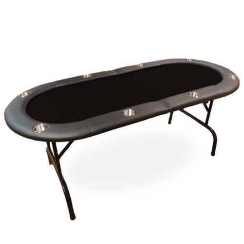 Poker table - foldable - black