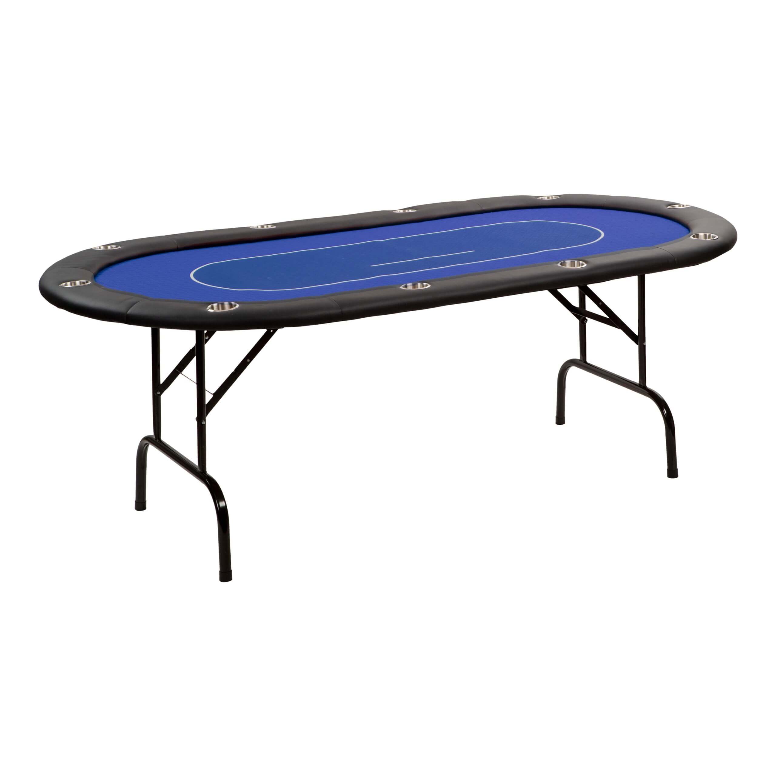 Poker table - collapsible - blue