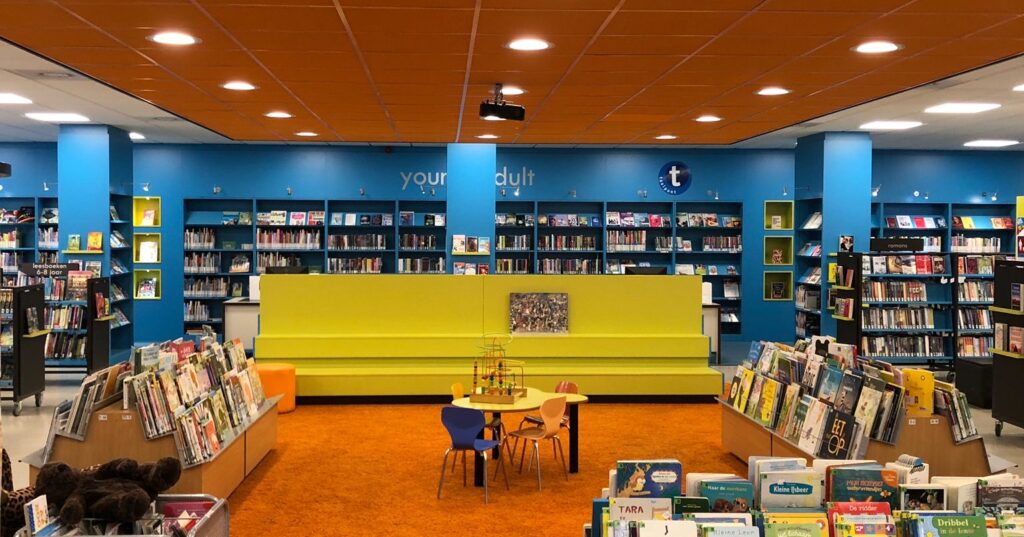 Bibliotheek elst saled verlichting LED