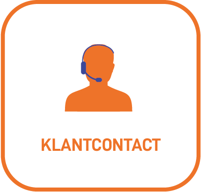 Een klantcontact-icoon. Dit illustreert waar de business line voor staat: 24/7 klaar staan voor klanten en al hun vragen.