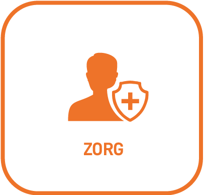 Een zorg voor mensen-icoon. Dit illustreert waar de business line voor staat: het verwerken van zorgmeldingen.
